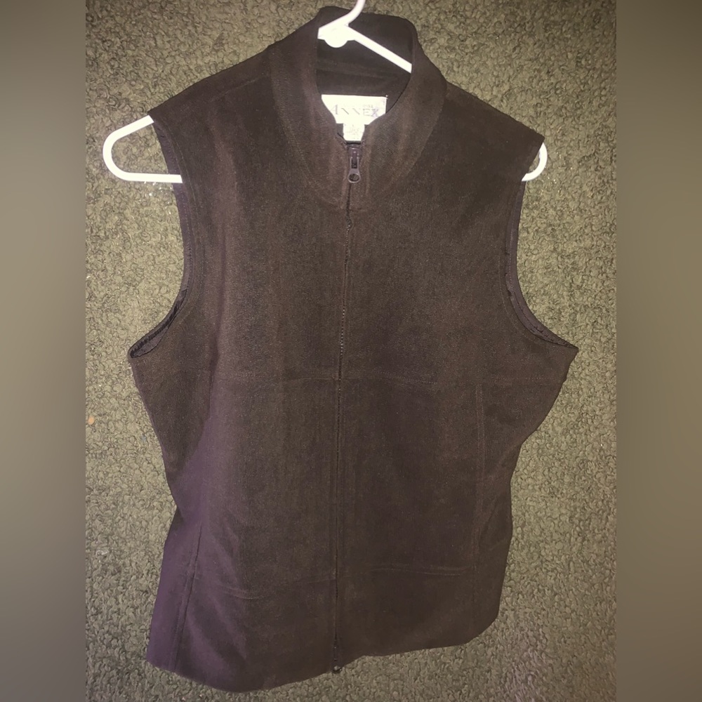 Casual Corner Annex Brown Vest Large New w/tags
